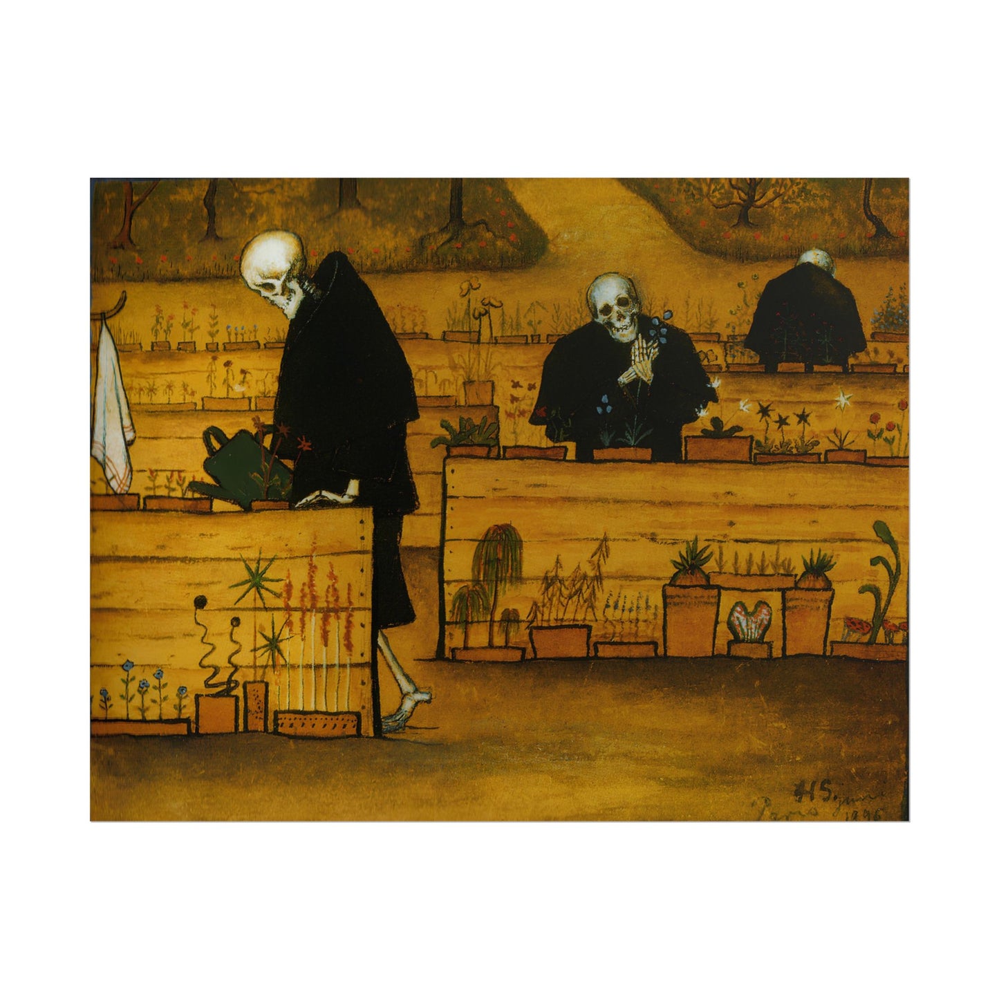 The Garden of Death Painting poster by Hugo Simberg - 11x14 inch print