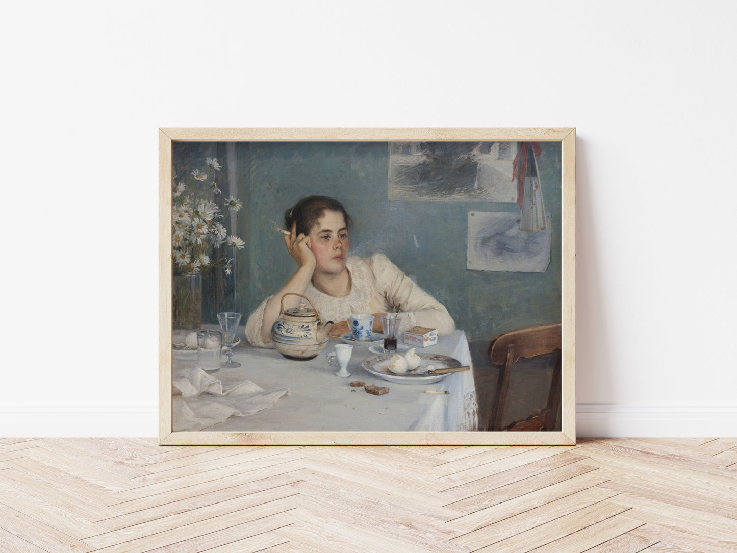 After Breakfast poster by Elin Kleopatra Danielson - Black frame wall art