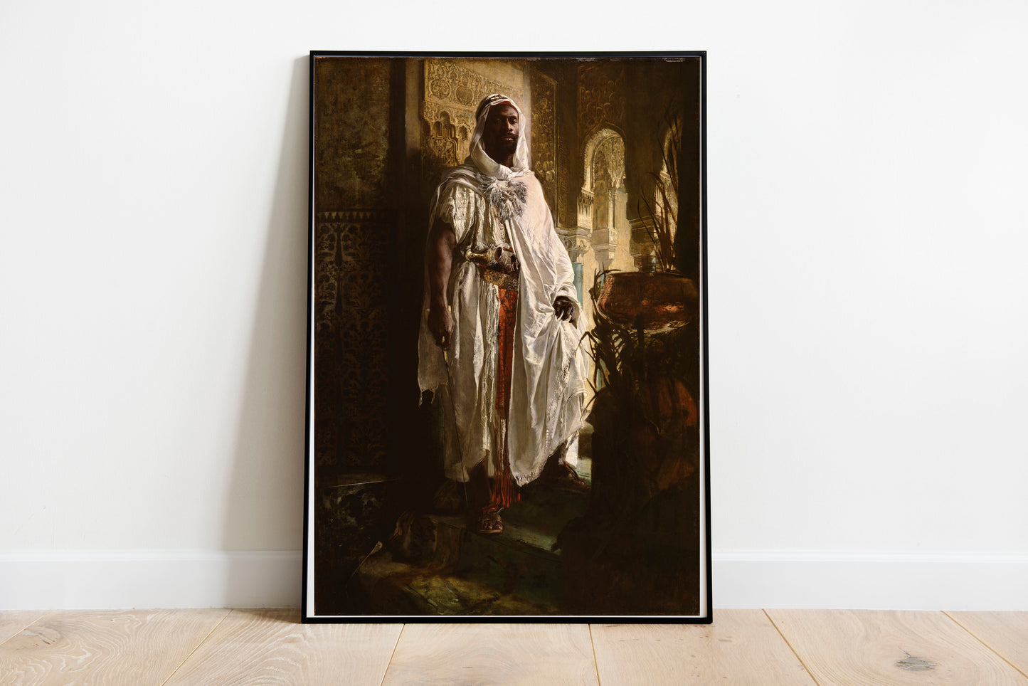 The Moorish Chief poster by Eduard Charlemont - Black frame wall art