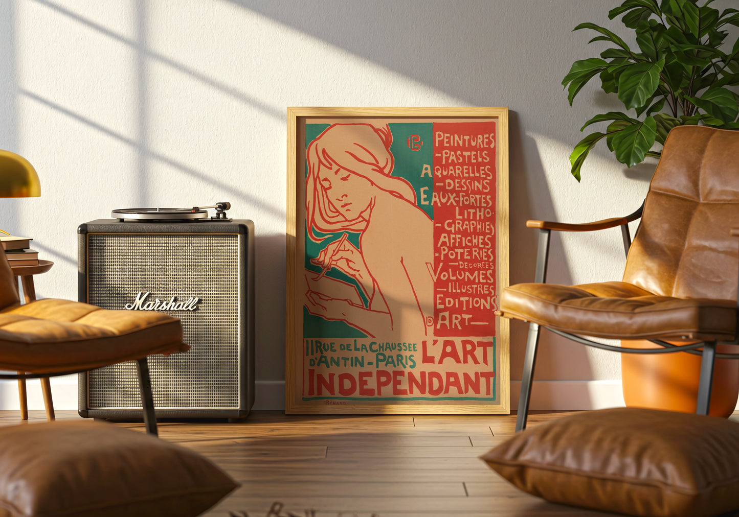 L'Art Independent 1897 poster by Emile Berchmans - Neutral room decor with framed print
