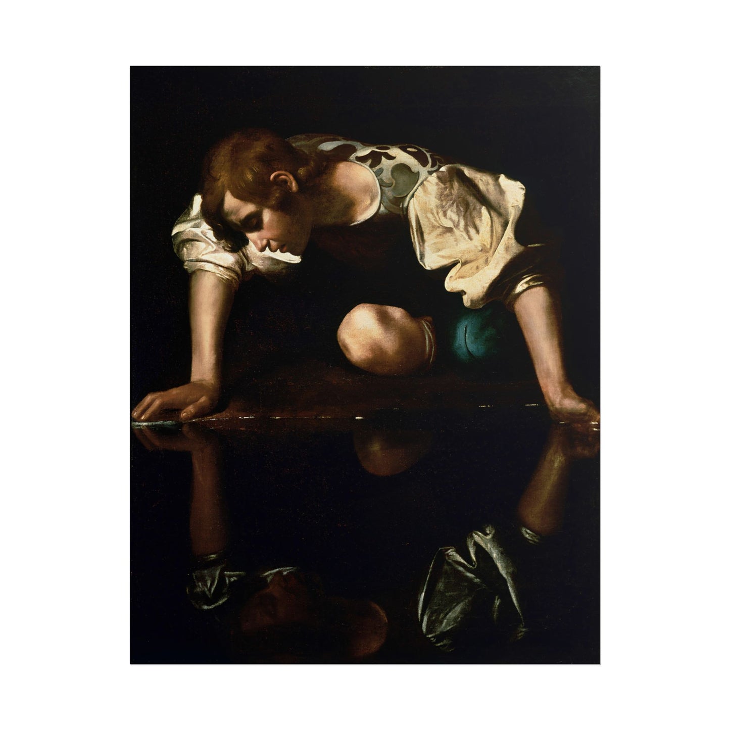 Narcissus poster by Caravaggio - 11x14 inch print