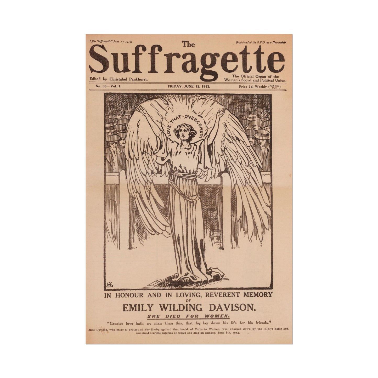 The Suffragette poster by Alphonse Mucha - 20x30 inch poster print