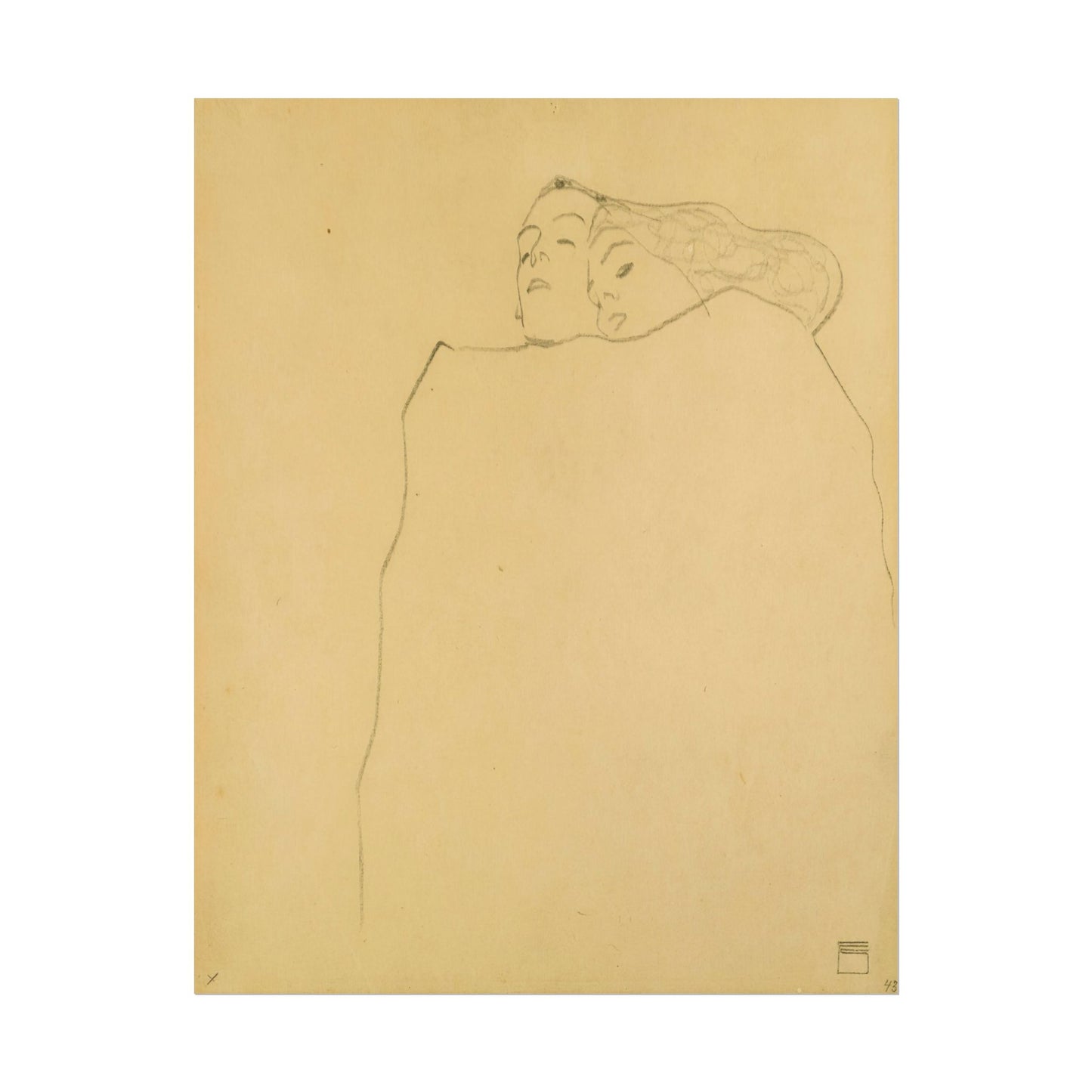 Sleeping Couple poster by Egon Schiele - 11x14 inch print