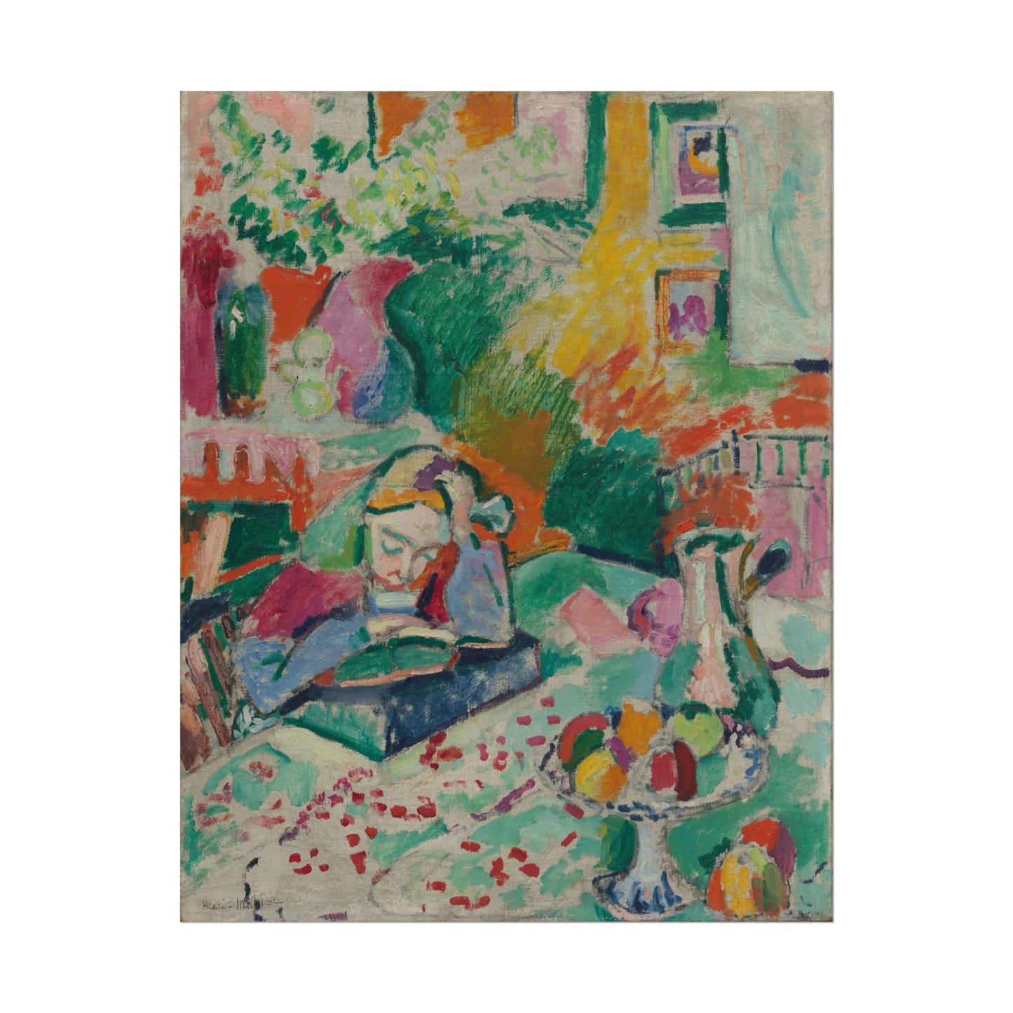 Interior With Young Girl poster by Henri Matisse - 11x14 inch print