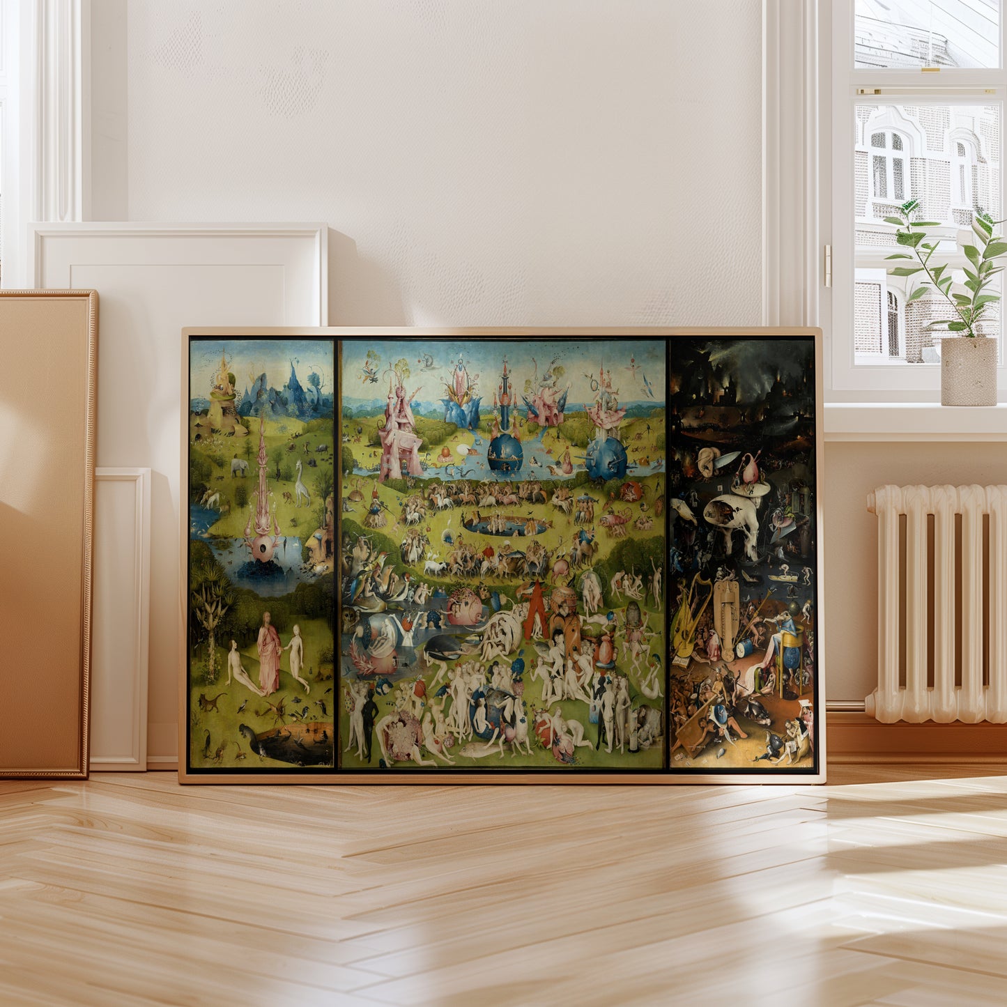The Garden of Earthly Delights poster by Hieronymus Bosch - Neutral room decor with framed print