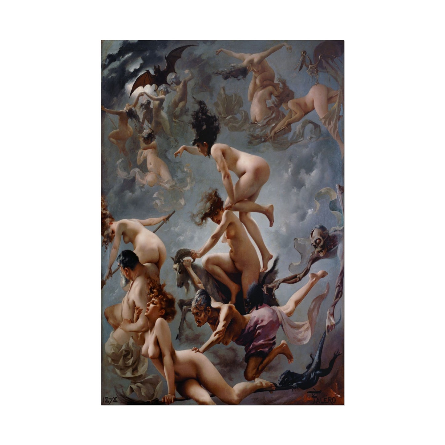 Witches Going to Sabbath poster by Luis Ricardo Falero - 24x36 inch wall art