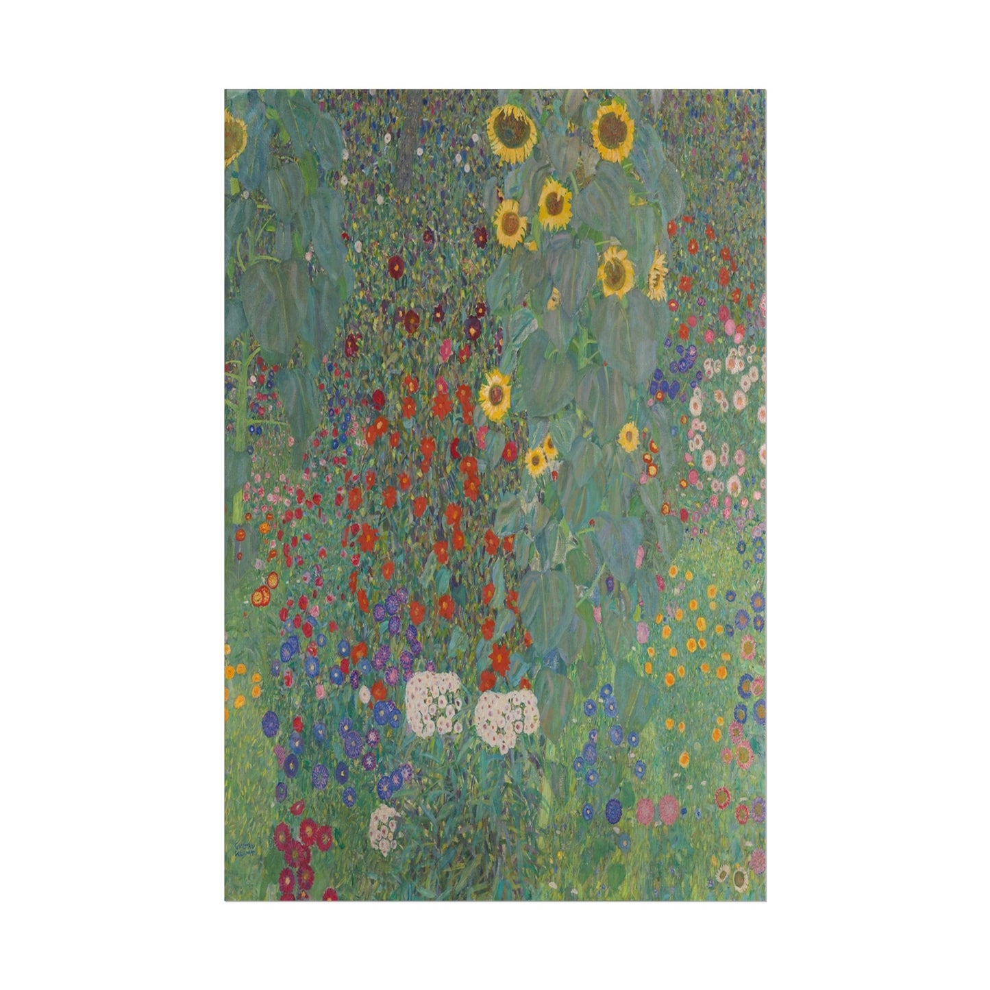 Farm Garden with Sunflower poster by Gustav Klimt - 24x36 inch wall art