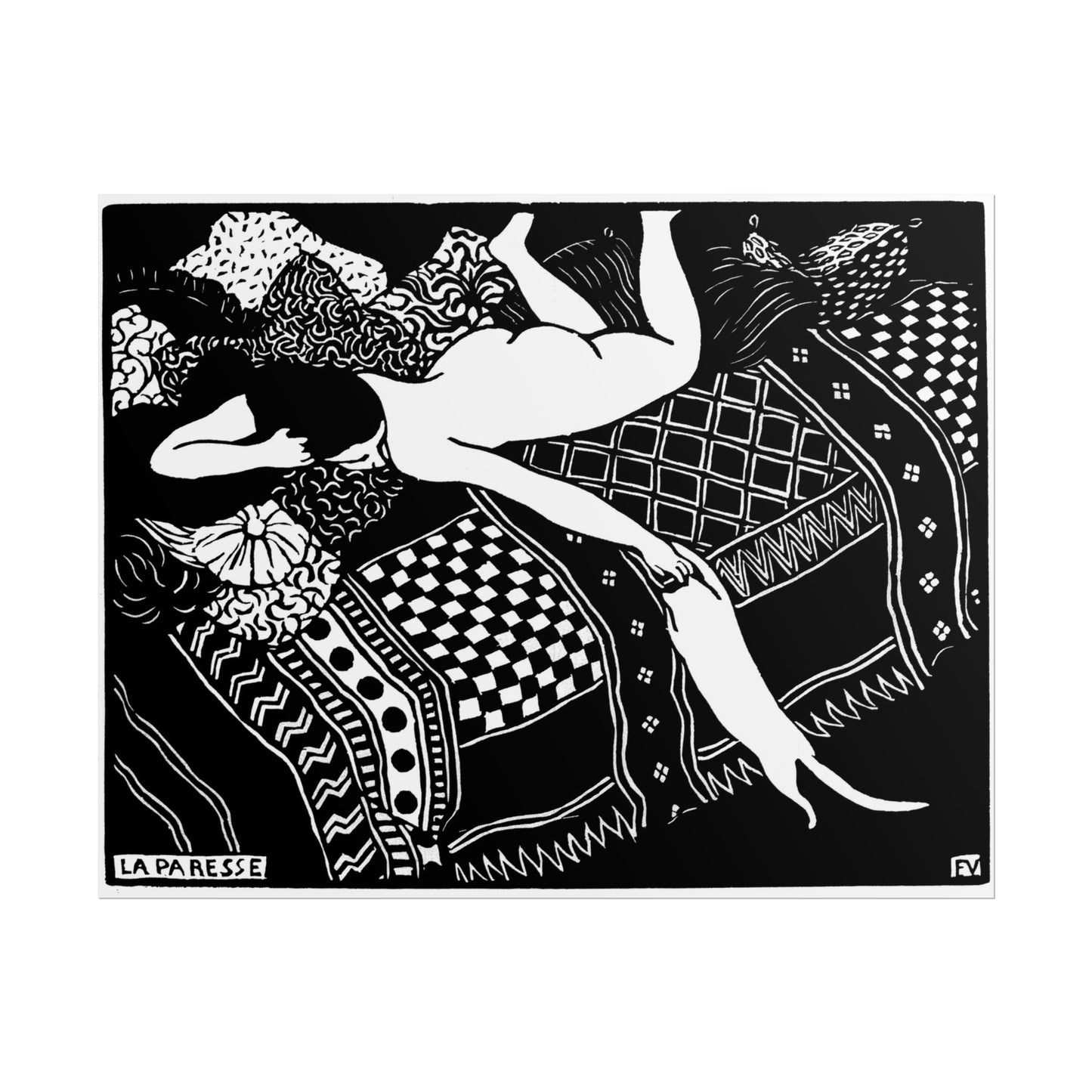 La Paresse poster by Felix Vallotton - 11x14 inch print