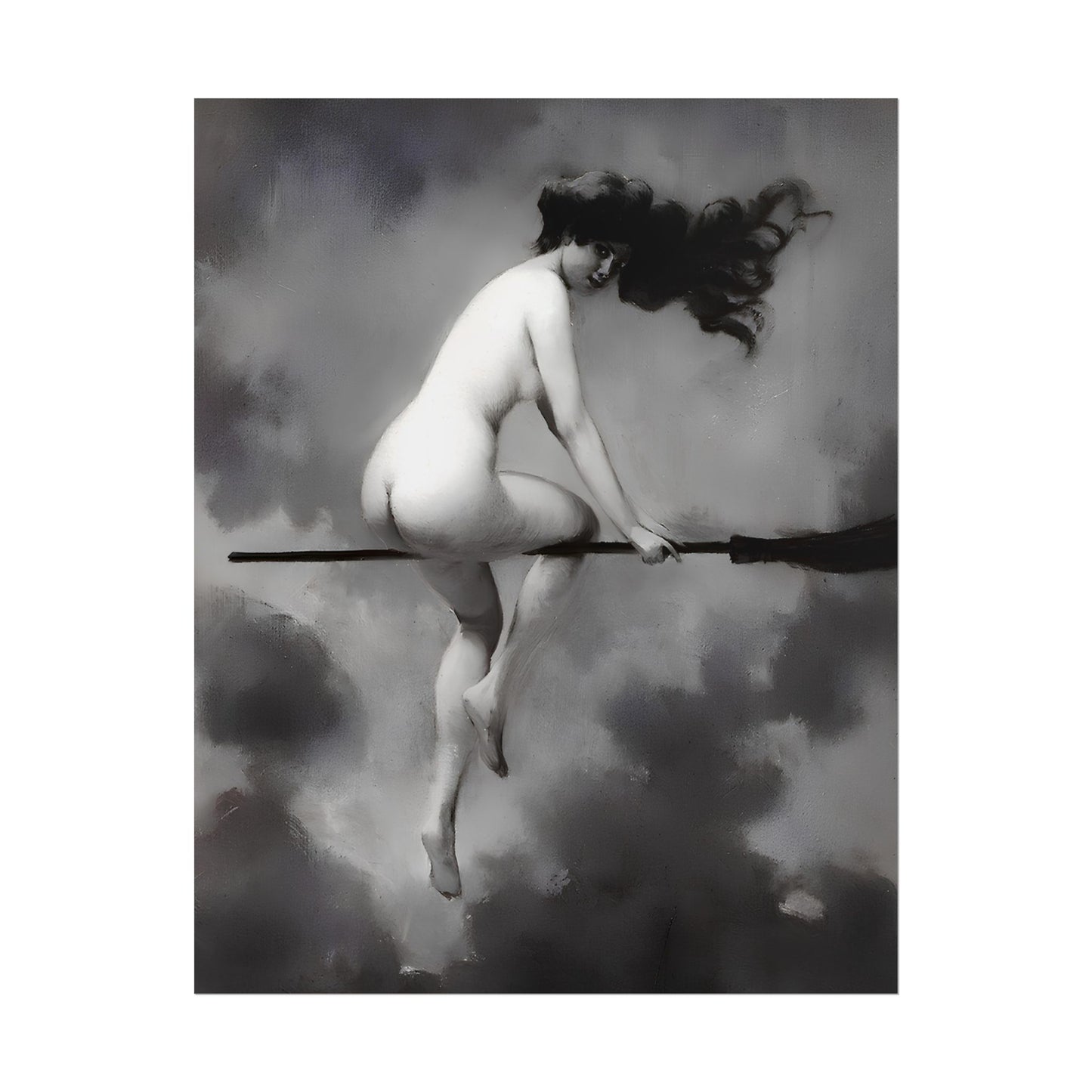 Witch on Broom poster by Albert Joseph Penot - 11x14 inch print