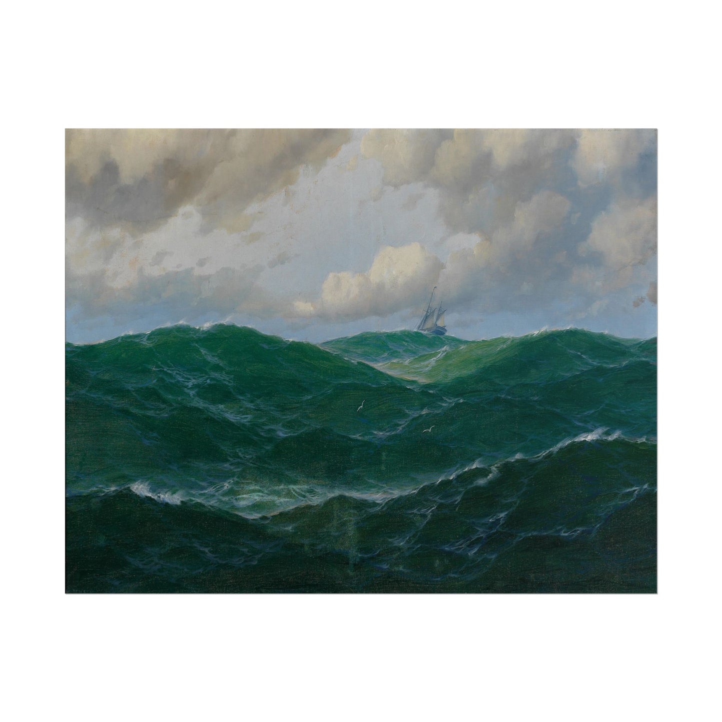 Ship on Rough Seas poster by Max Jensen - 11x14 inch print