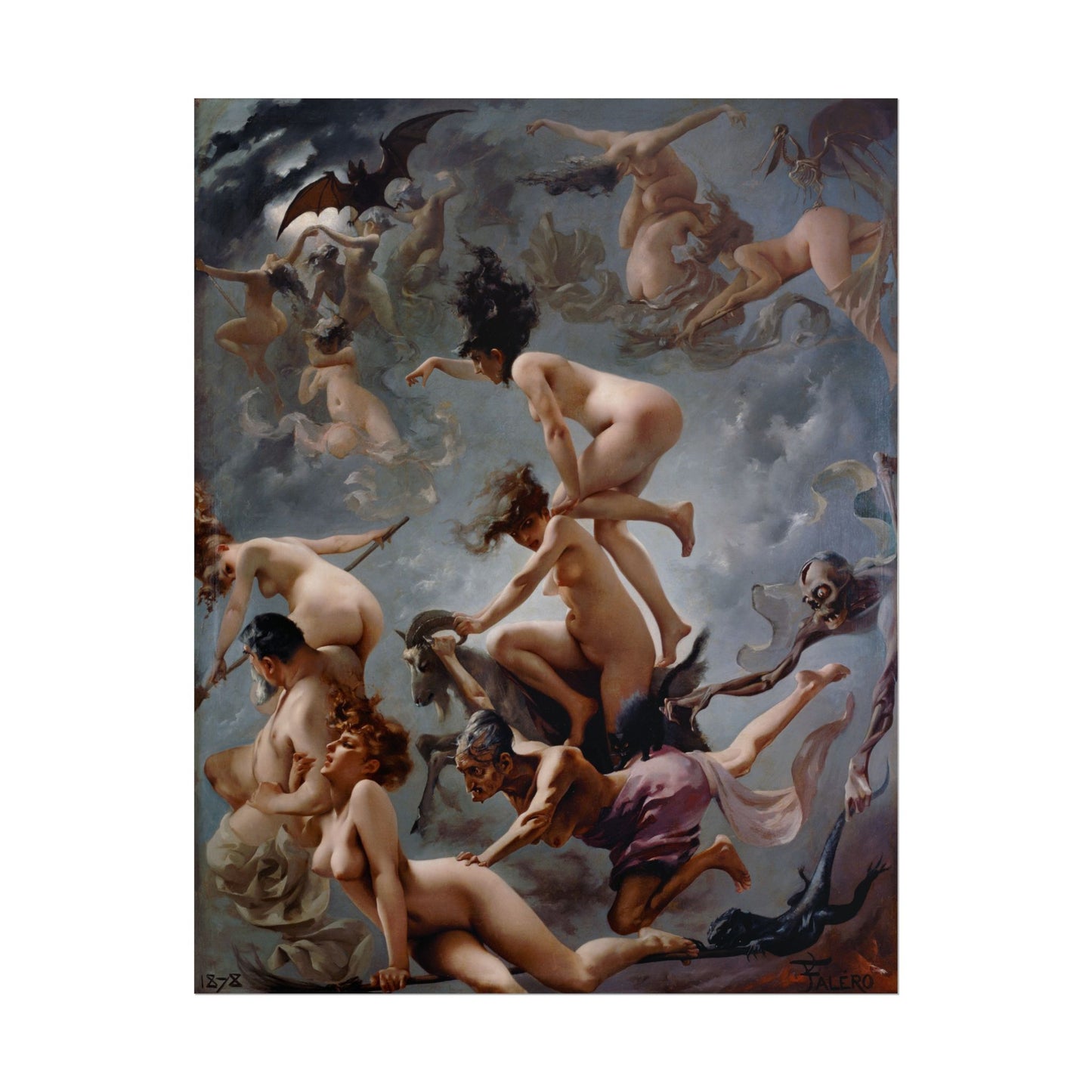 Witches Going to Sabbath poster by Luis Ricardo Falero - 11x14 inch print