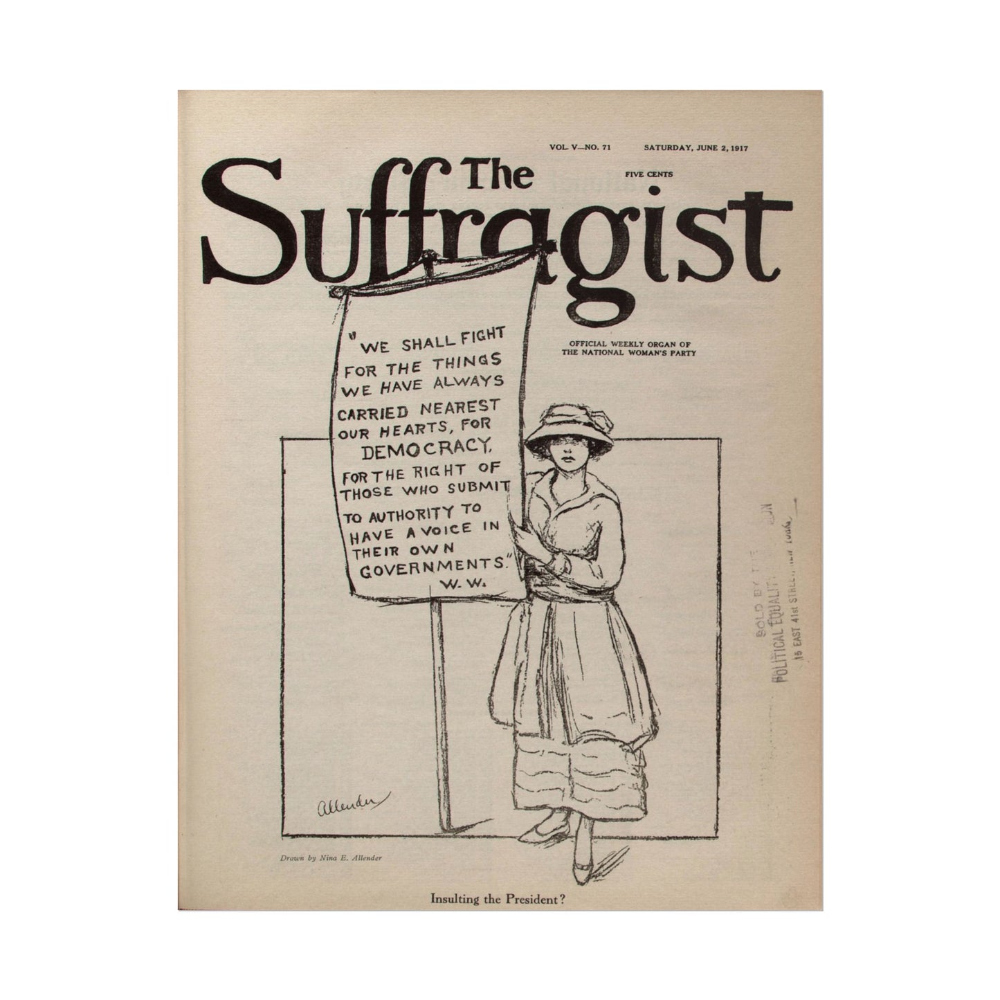 The Suffragist poster by Alphonse Mucha - 11x14 inch print