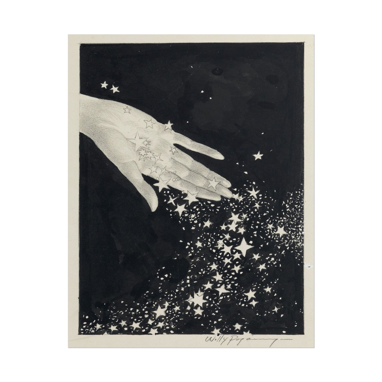 Hands and Stars poster by Willy Pogany - 11x14 inch print