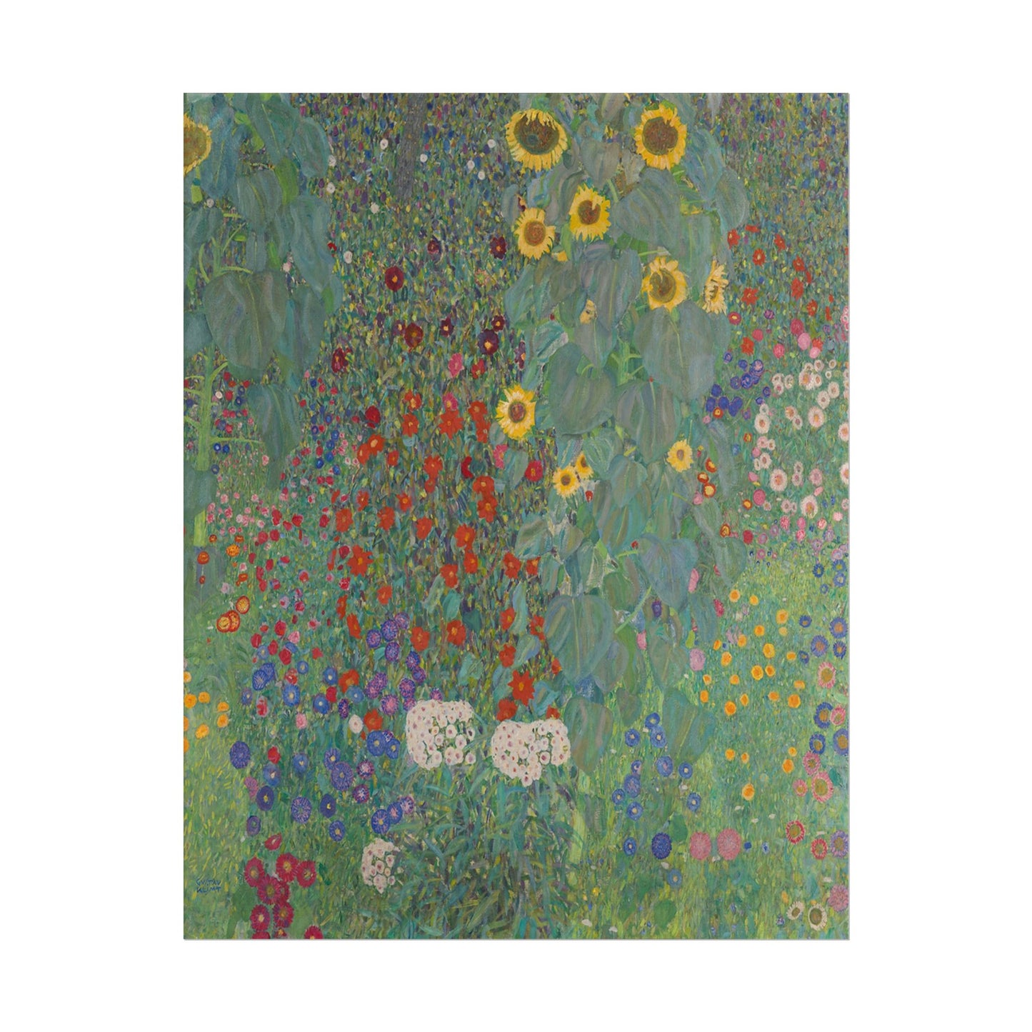 Farm Garden with Sunflower poster by Gustav Klimt - 11x14 inch print