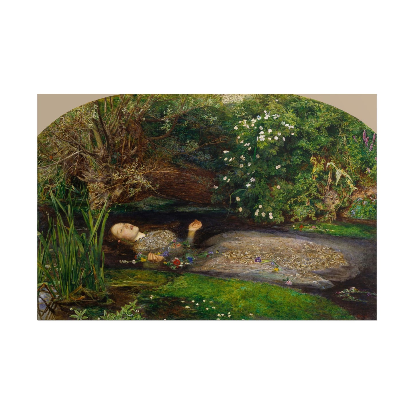Ophelia poster by John Everett Millais - 24x36 inch wall art