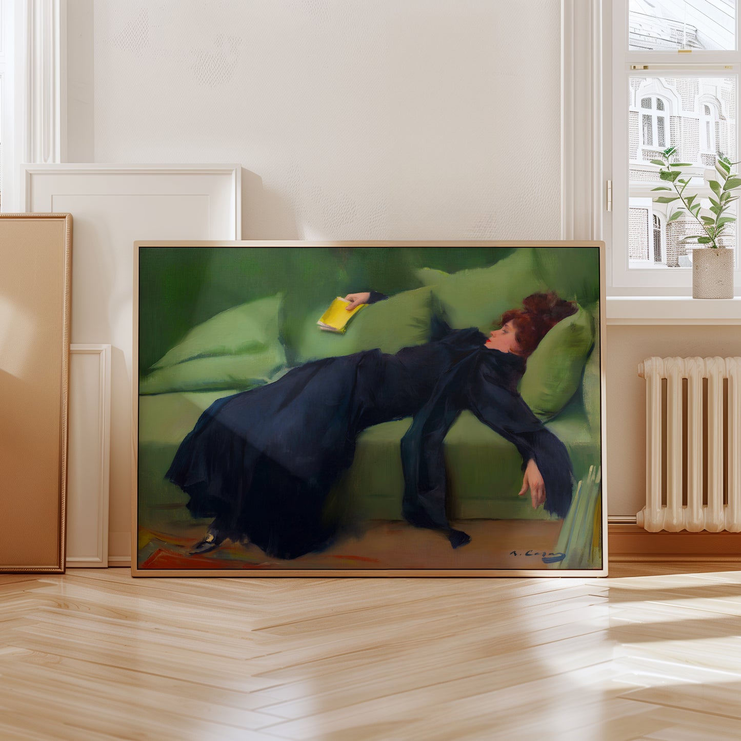 After The Ball poster by Ramon Casas - Neutral room decor with framed print