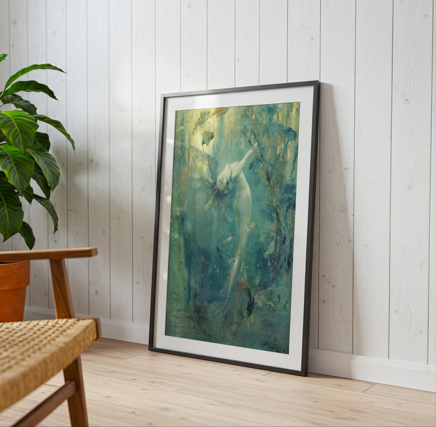 Sirene poster by Gaston Hoffmann - Neutral room decor with framed print