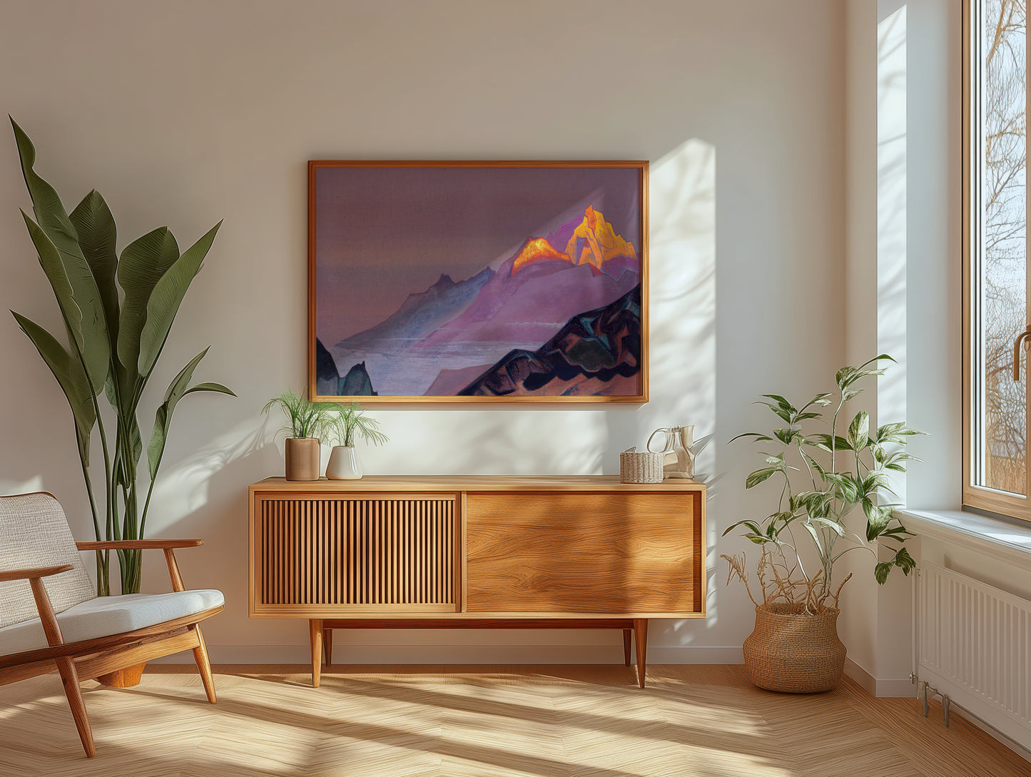 Path to Shambhala poster by Nicholas Roerich - Neutral room decor with framed print
