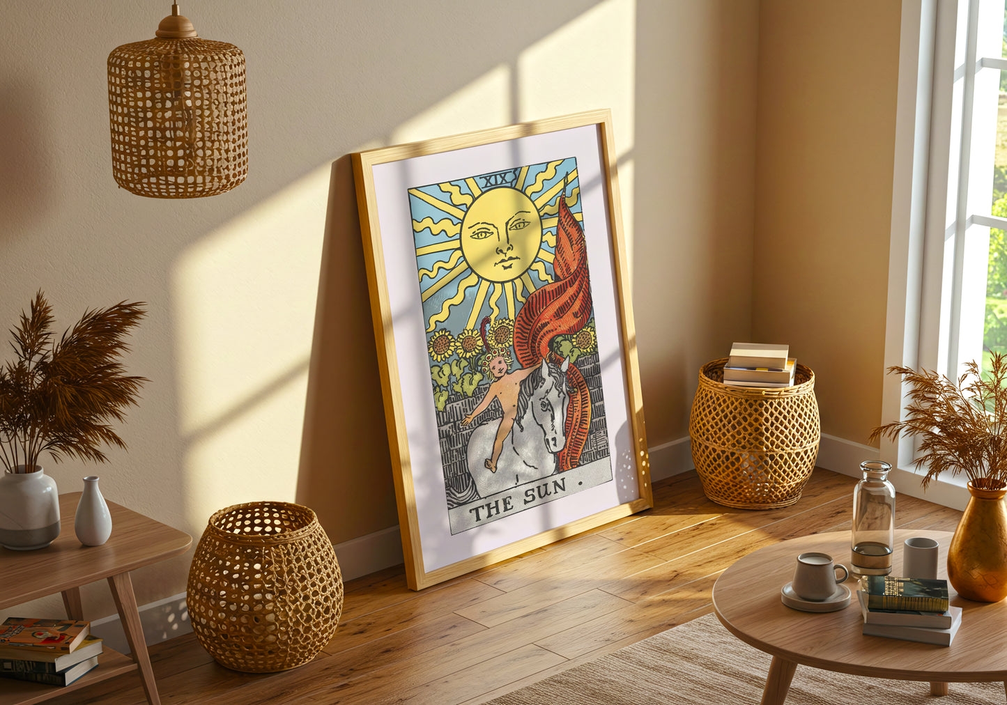 The Sun - Tarot Card poster by Anheuser Busch - Neutral room decor with framed print