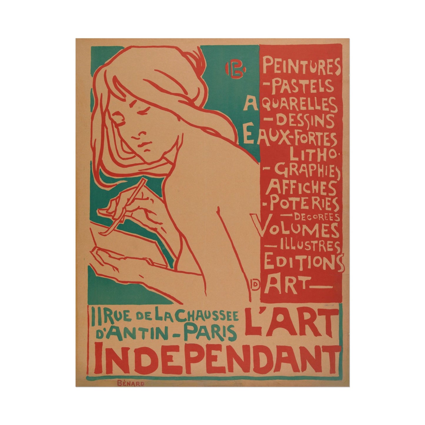 L'Art Independent 1897 poster by Emile Berchmans - 11x14 inch print