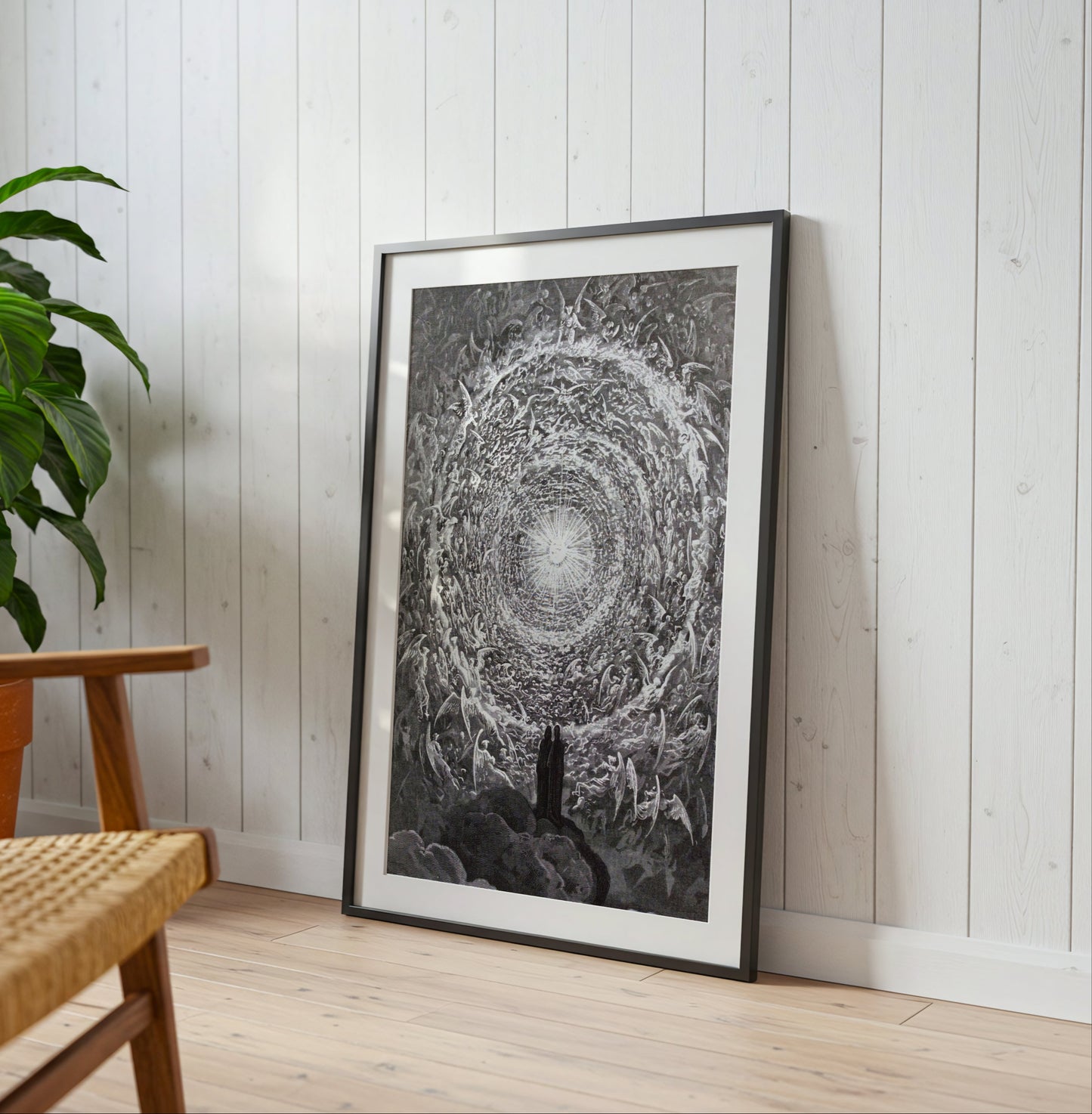 The White Rose poster by Gustave Dore - Neutral room decor with framed print