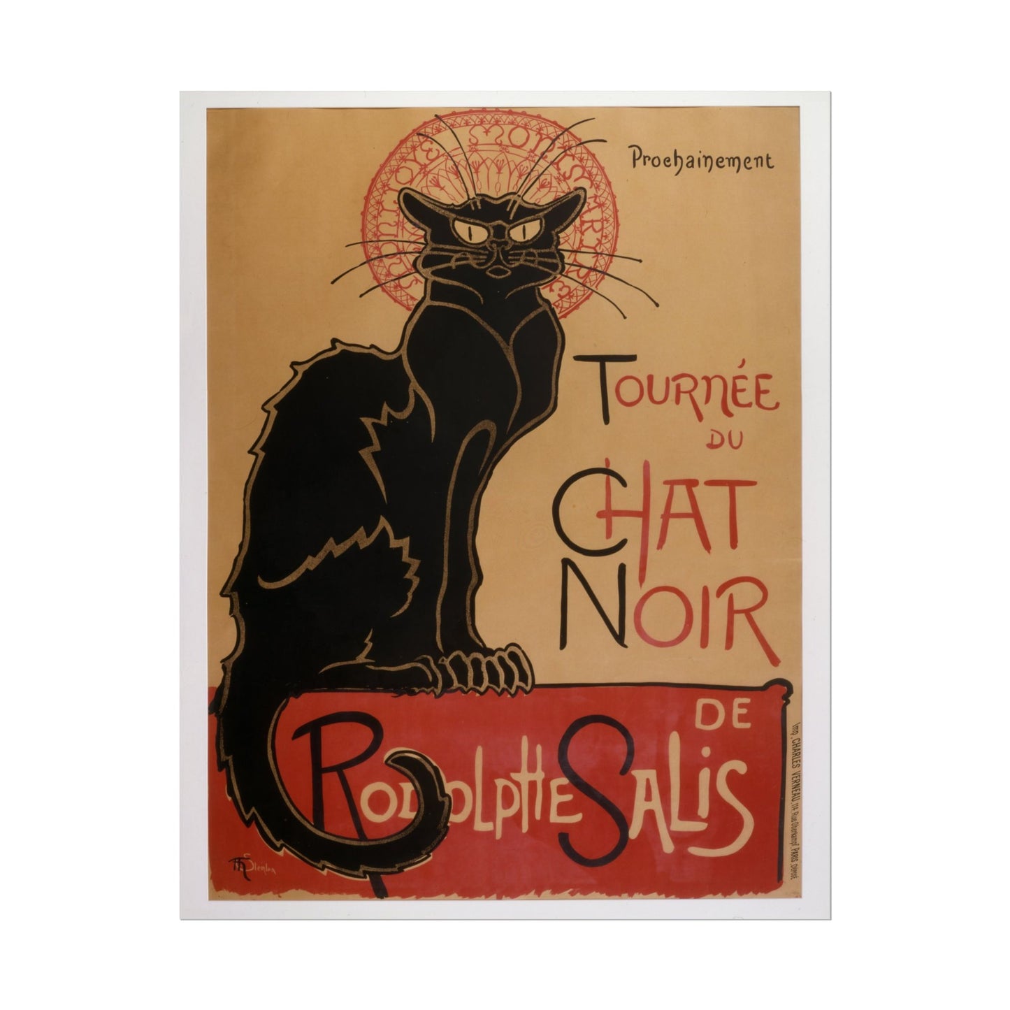 Le Chat Noir poster by Theophile Alexandre Steinlen - 11x14 inch print