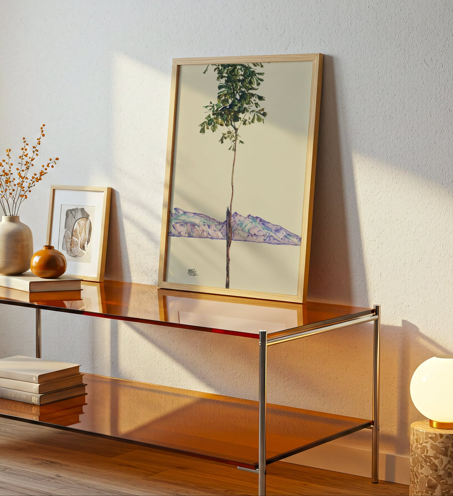 Little Tree poster by Egon Schiele - Neutral room decor with framed print