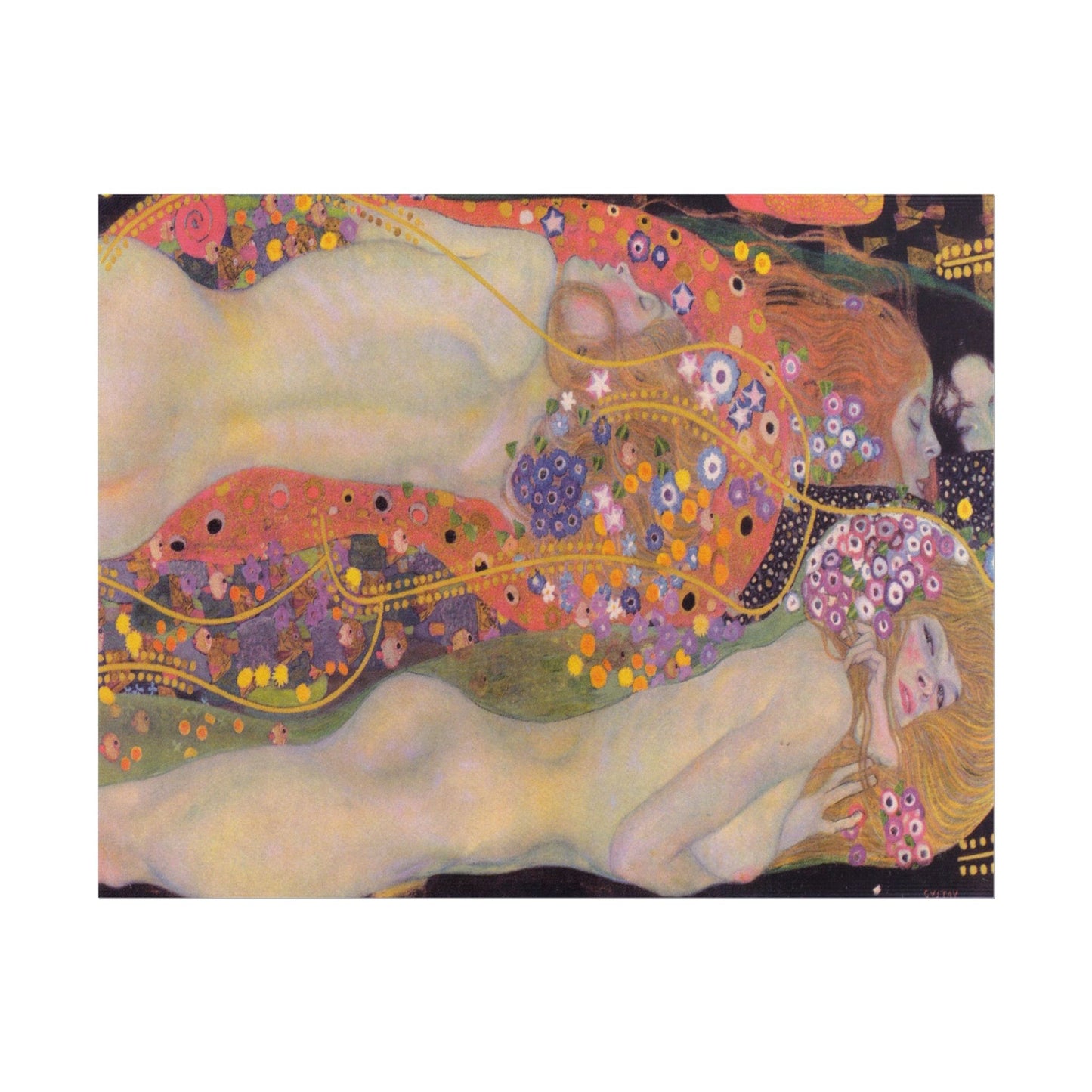Water Serpents poster by Gustav Klimt - 11x14 inch print