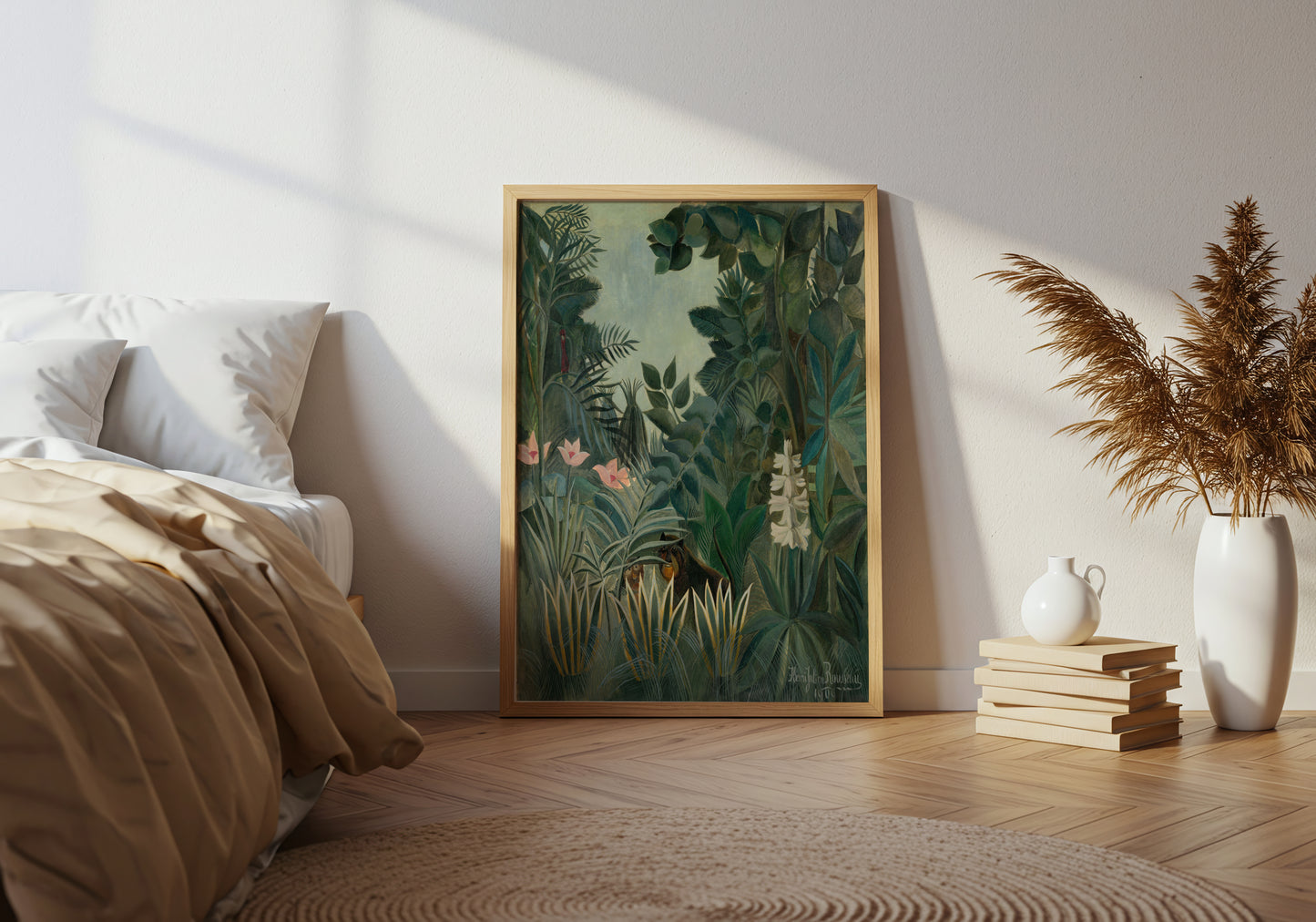 The Equatorial Jungle poster by Henri Rousseau - Neutral room decor with framed print