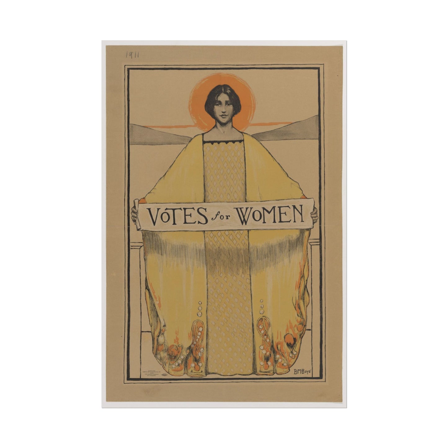 Votes for Women 1913 poster by Alphonse Mucha - 20x30 inch poster print
