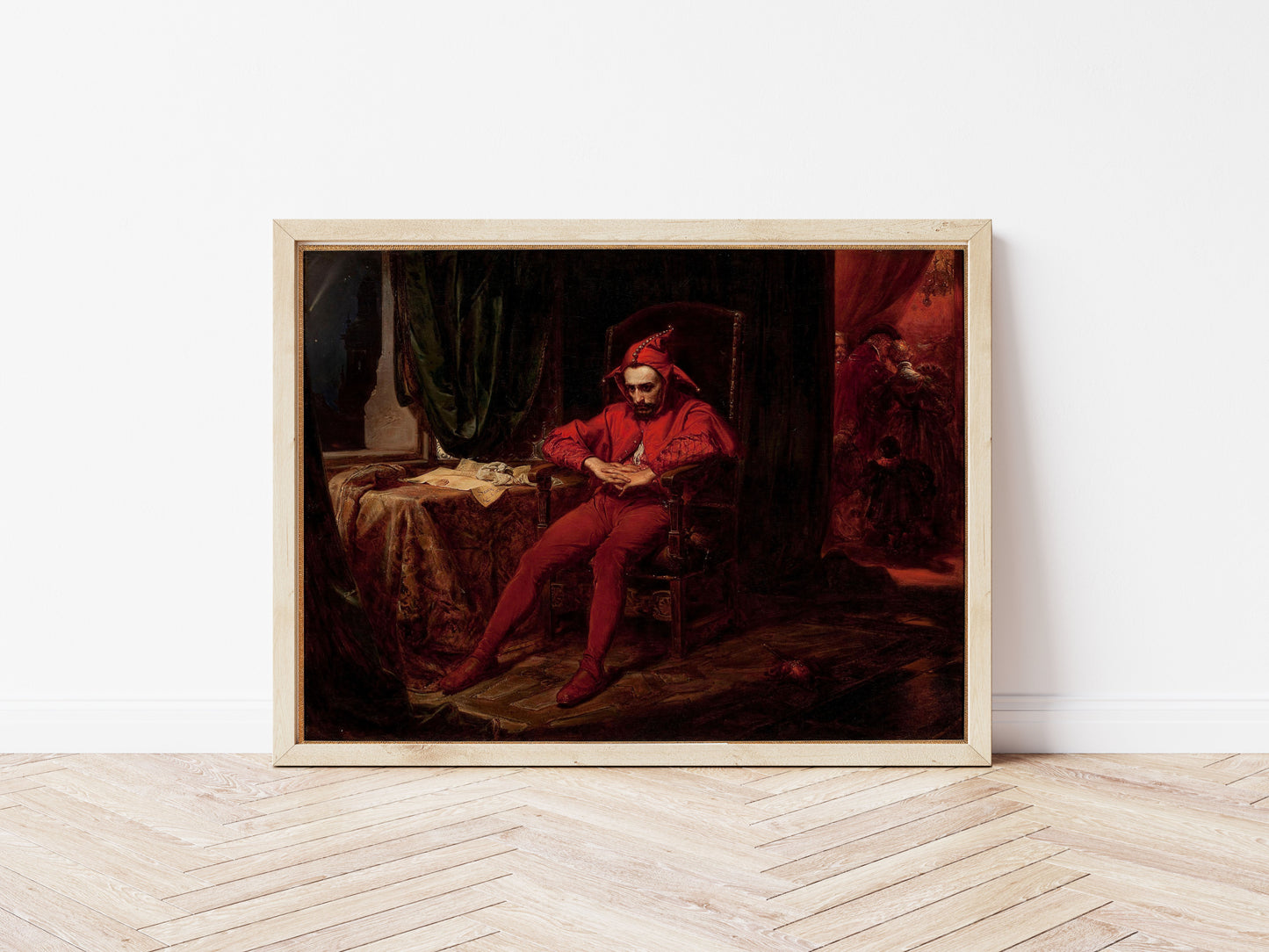 Stanczyk poster by Jan Matejko - Black frame wall art