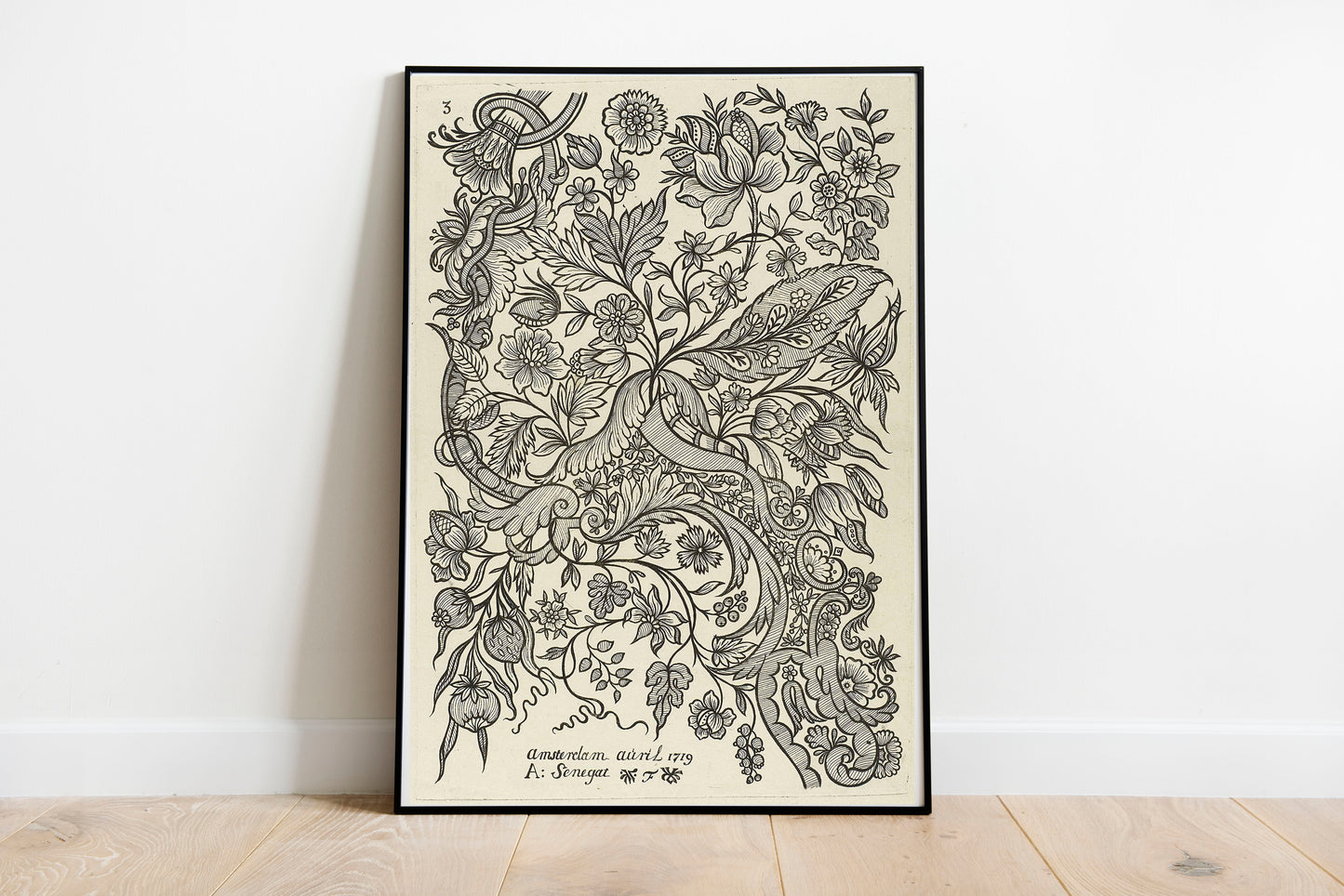 Textile Art poster by Alexander Senegat - Black frame wall art