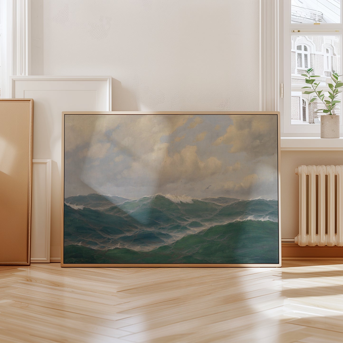 Bewegte poster by Max Jensen - Neutral room decor with framed print