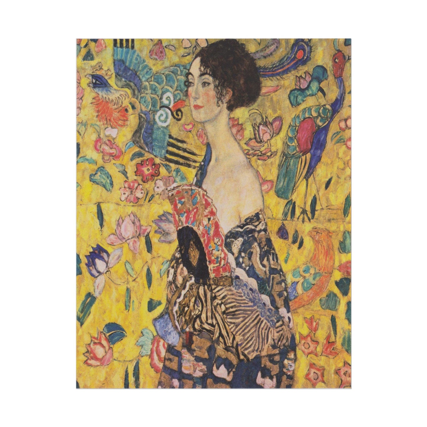 Lady with a Fan poster by Gustav Klimt - 11x14 inch print