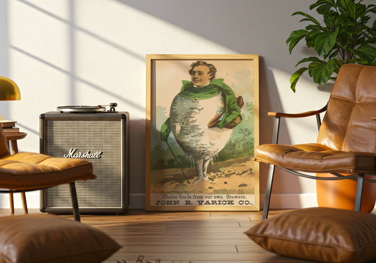 Victorian Turnip Man poster by C Ribsam & Sons - Neutral room decor with framed print