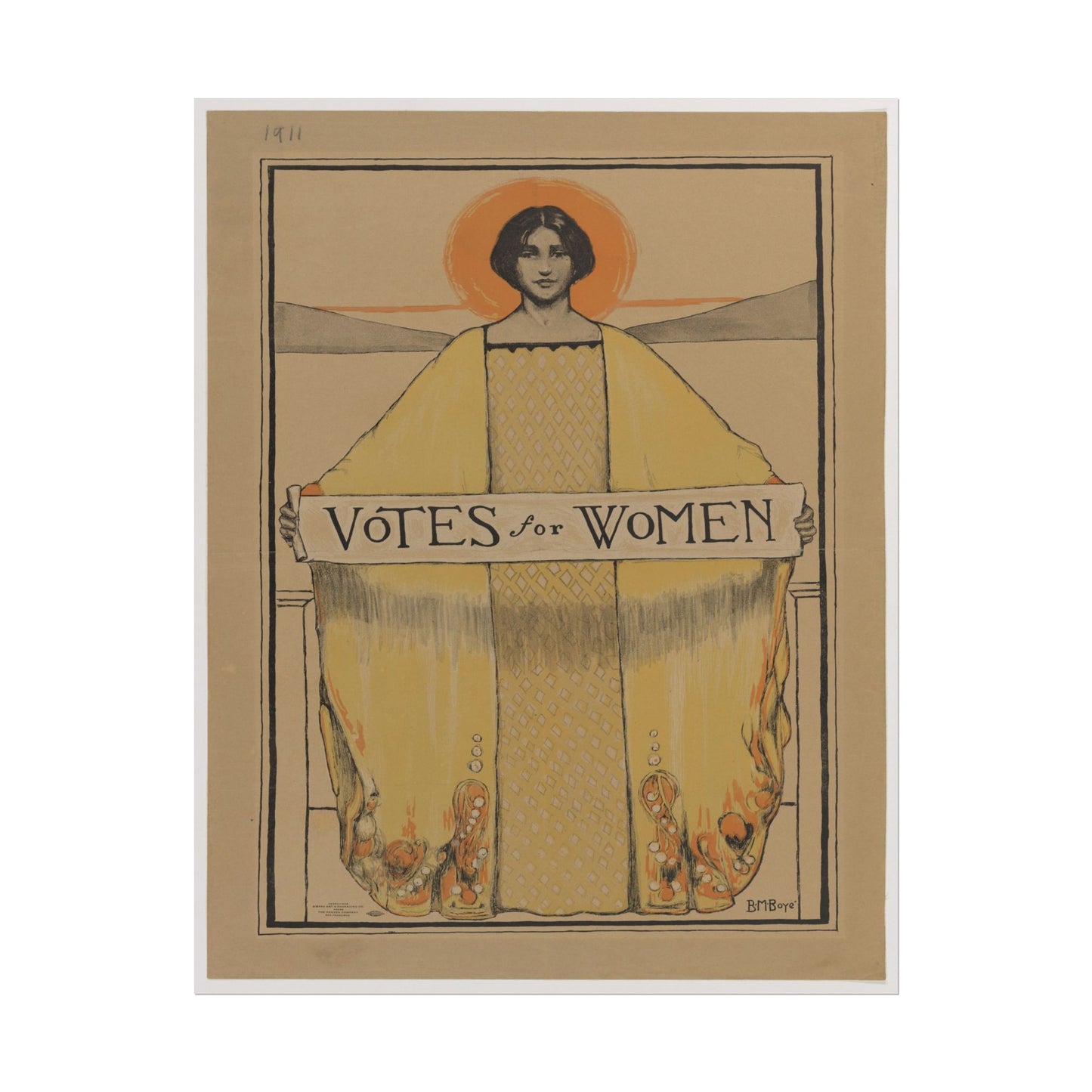 Votes for Women 1913 poster by Alphonse Mucha - 11x14 inch print