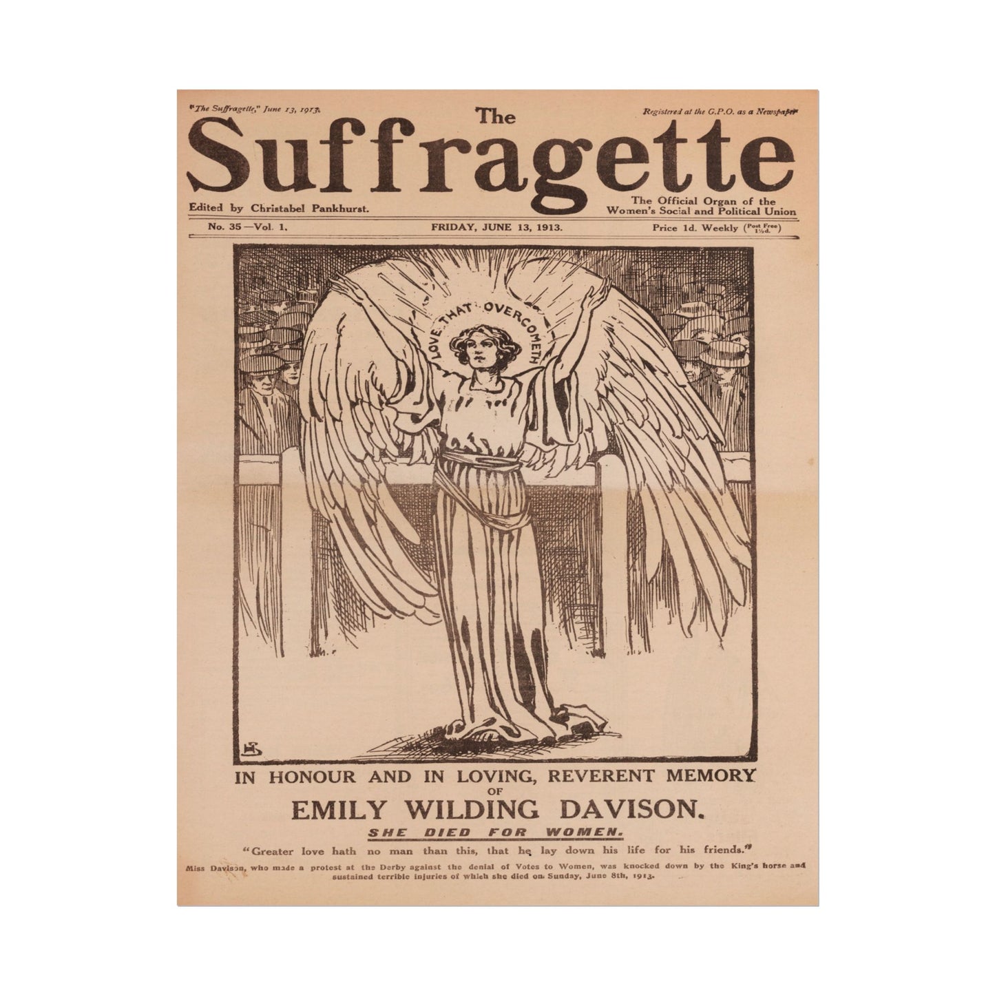 The Suffragette poster by Alphonse Mucha - 11x14 inch print