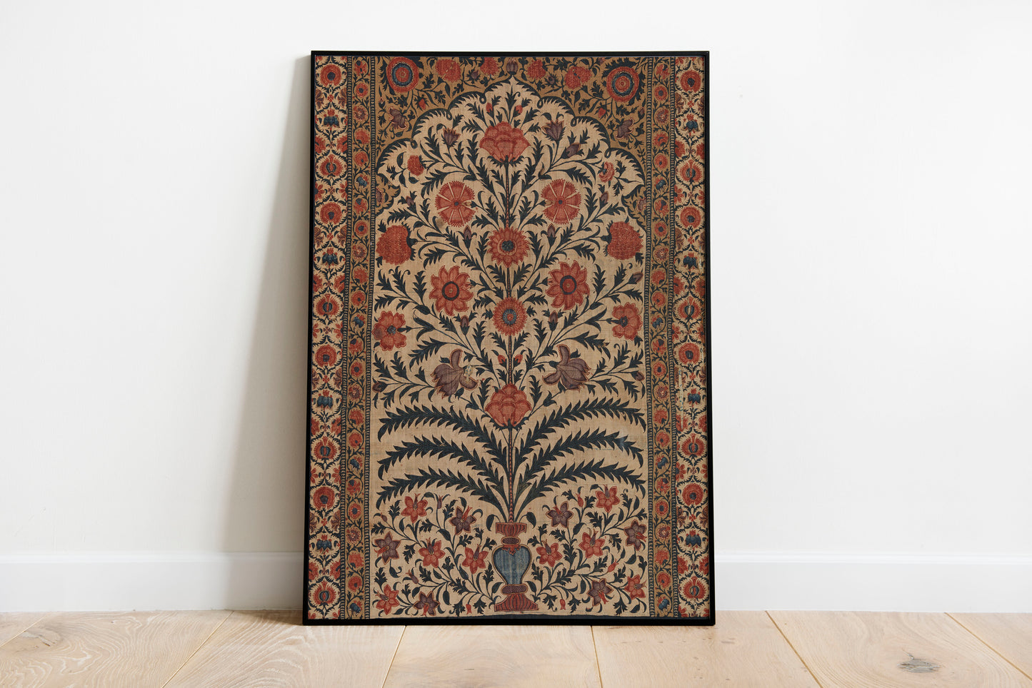 Indian Flowers and Plants poster by John Bauer - Black frame wall art