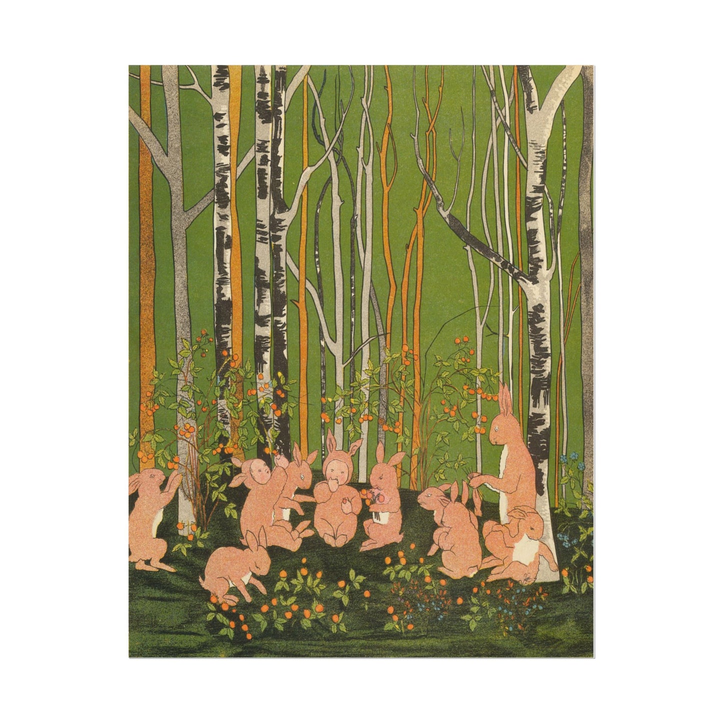 The Story of the Rabbit children poster by Sibylle Von Olfers - 11x14 inch print