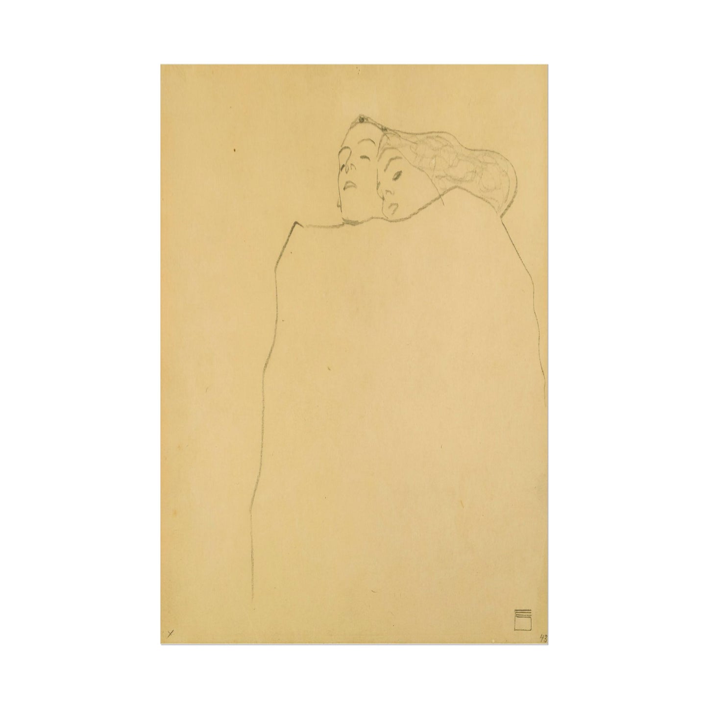 Sleeping Couple poster by Egon Schiele - 16x24 inch poster print