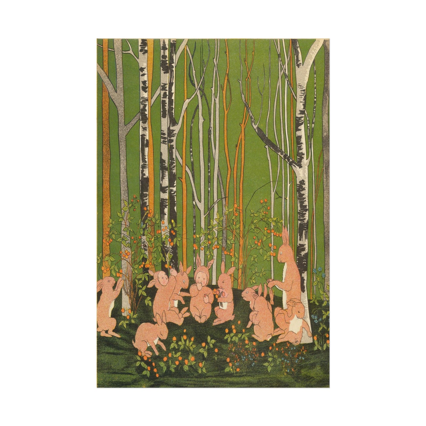 The Story of the Rabbit children poster by Sibylle Von Olfers - 12x18 inch print