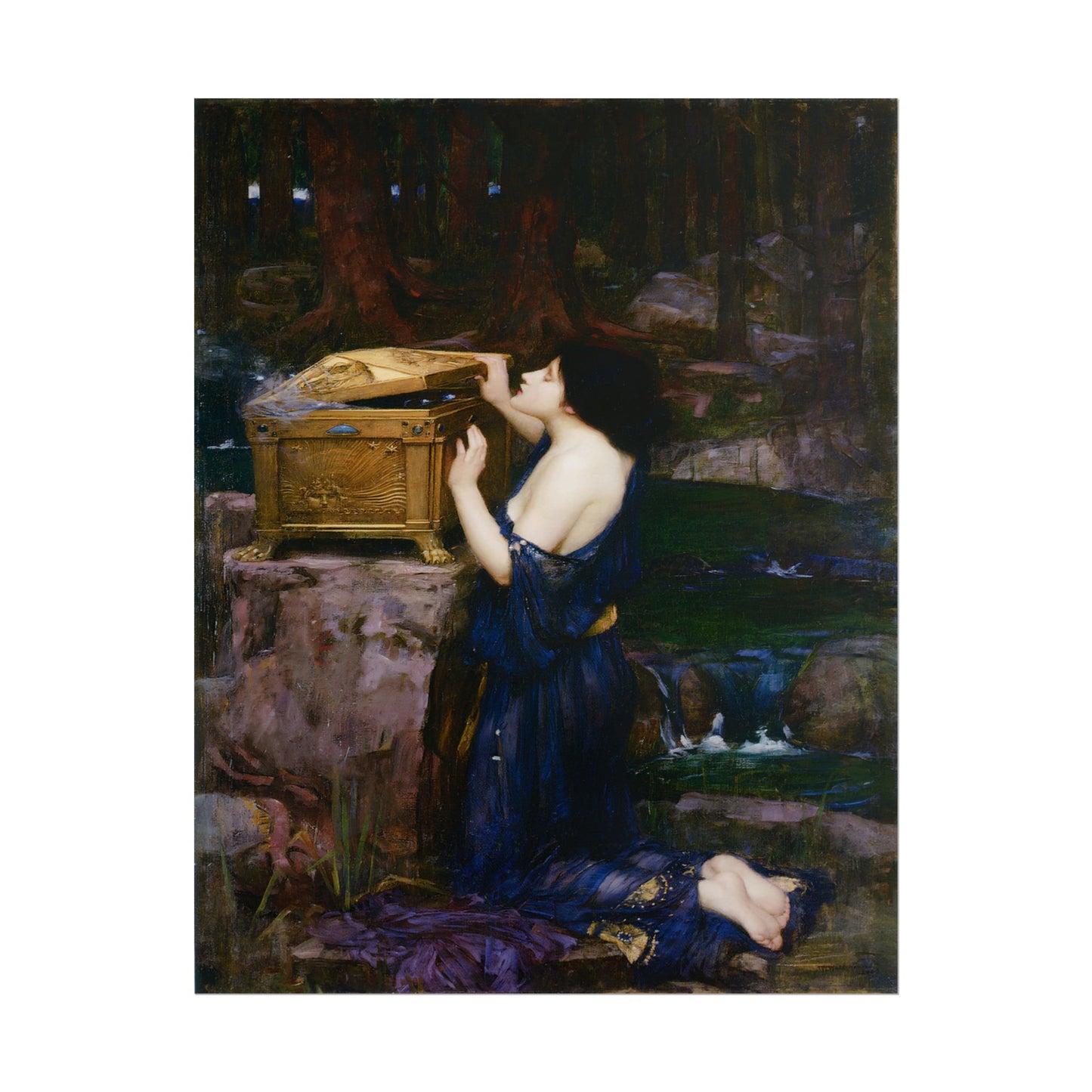 Pandora poster by John William Waterhouse - 11x14 inch print