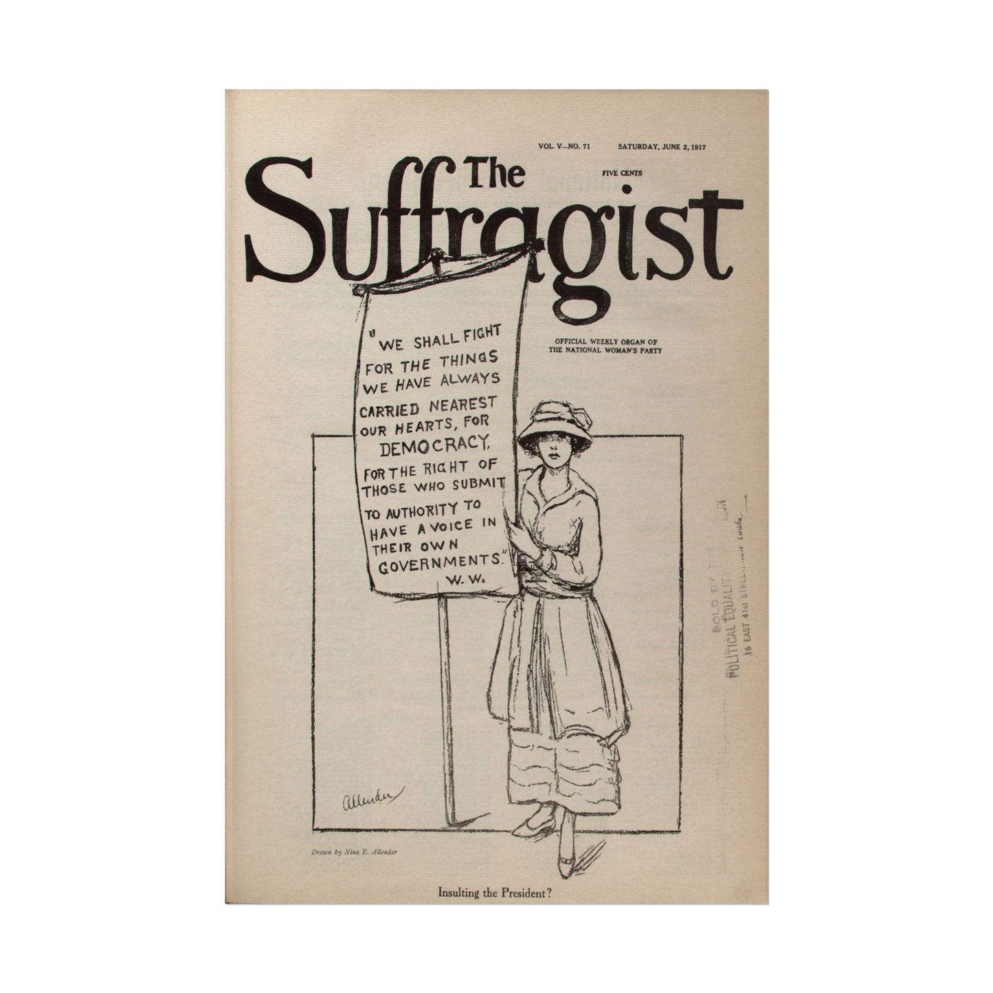 The Suffragist poster by Alphonse Mucha - 12x18 inch print