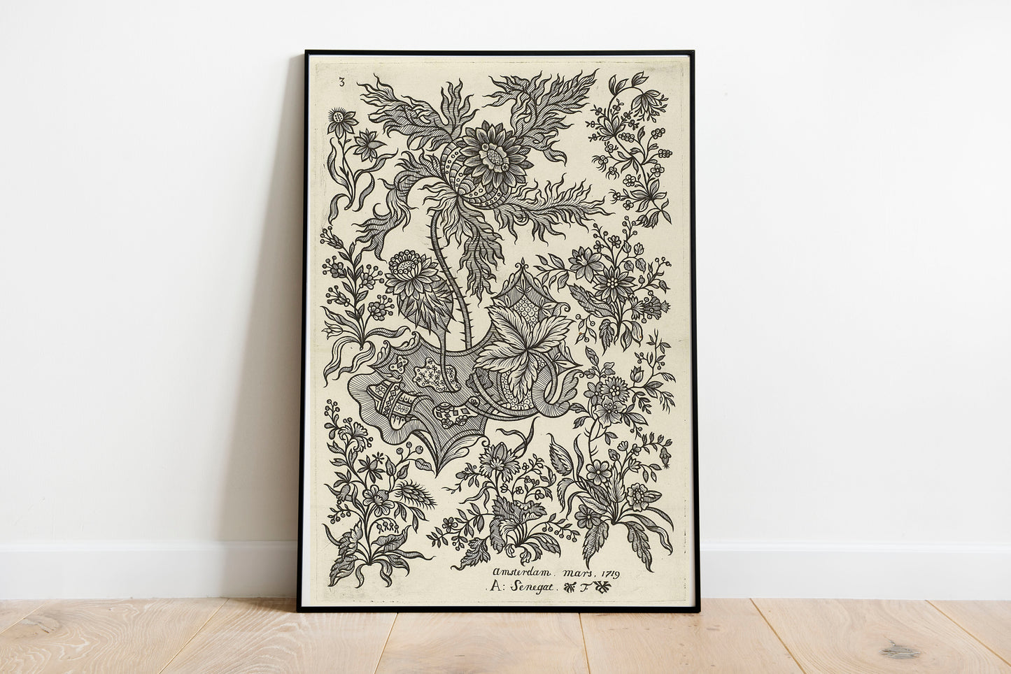 Textile Art poster by Alexander Senegat - Black frame wall art