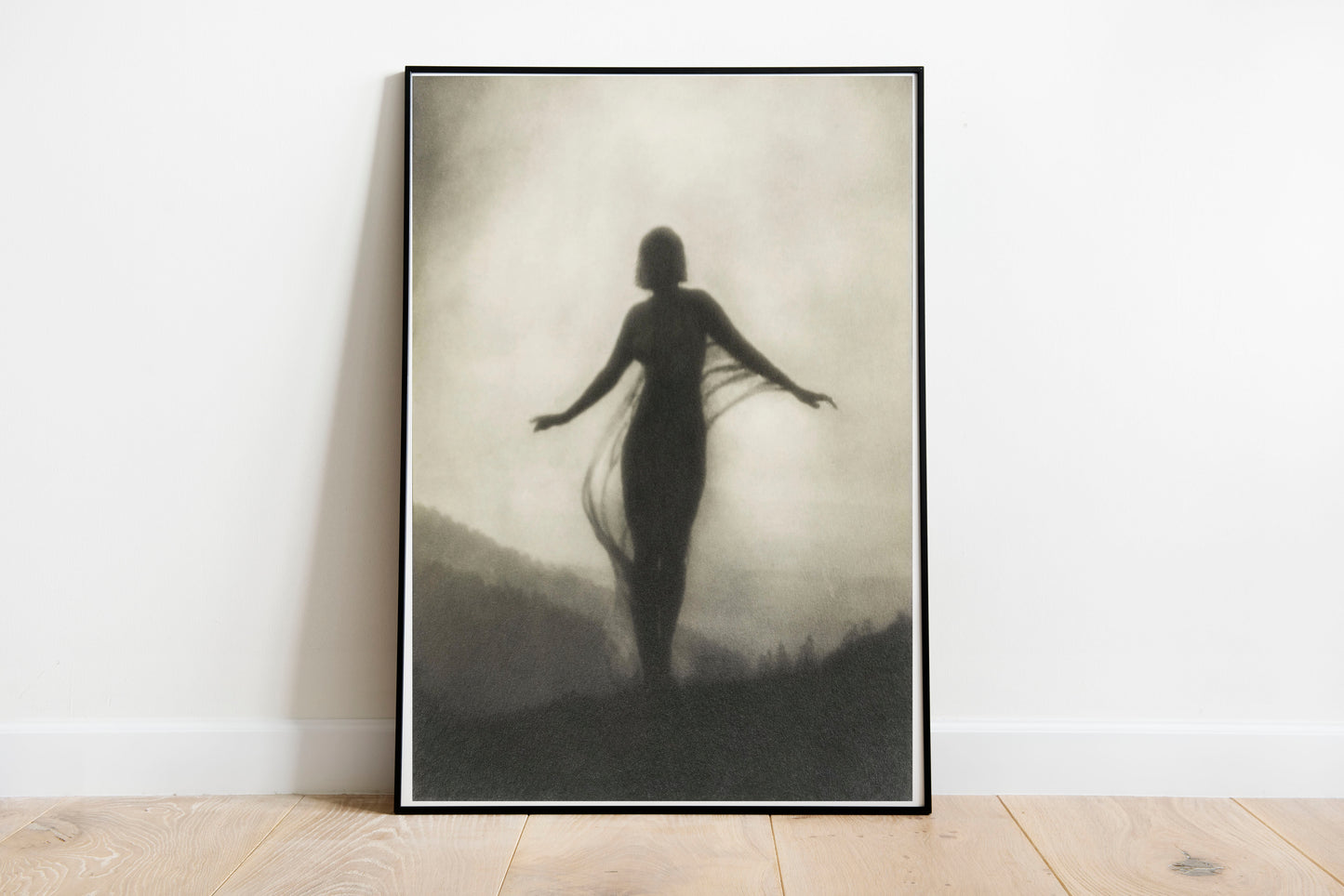 The Breeze poster by Anne Brigman - Black frame wall art