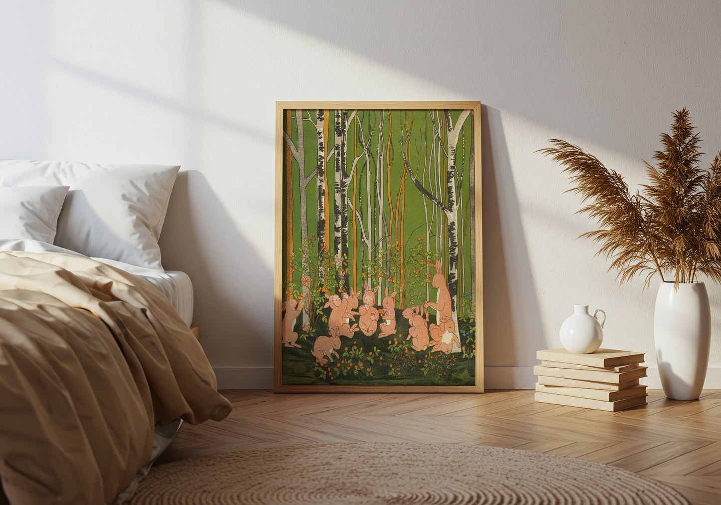 The Story of the Rabbit children poster by Sibylle Von Olfers - Neutral room decor with framed print
