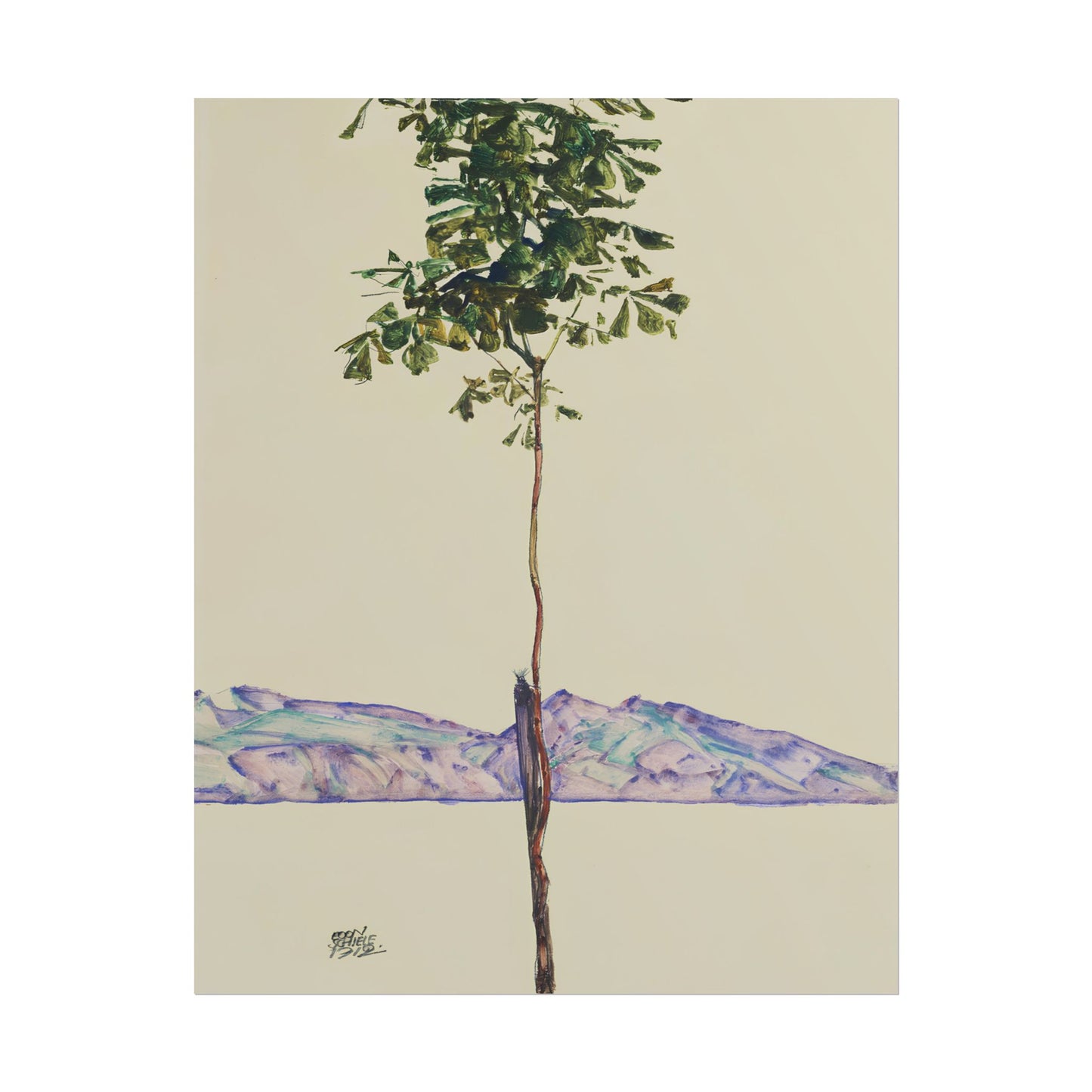 Little Tree poster by Egon Schiele - 11x14 inch print