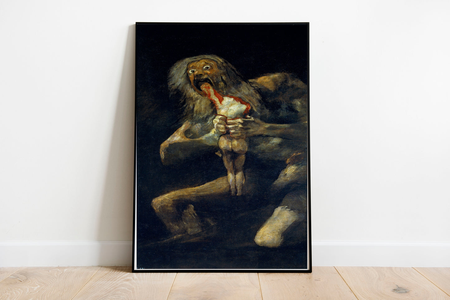 Saturn Devouring his Son poster by Francisco Goya - Black frame wall art