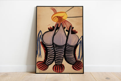 A Hand Holding Prawns