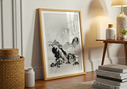 Mount Fuji Vintage Japanese Illustration